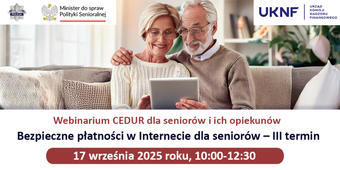 Miniaturka artykułu Webinarium „Bezpieczne płatności w Internecie dla seniorów – III termin”