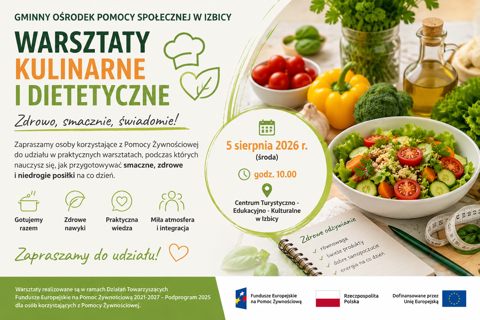 Miniaturka artykułu Informacja o warsztatach kulturalnych i dietetycznych